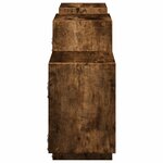 vidaXL Étagère murale chêne fumé 129x18x42 cm bois d'ingénierie