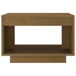 vidaXL Table basse marron miel 50x50x33 5 cm bois de pin massif
