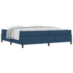 vidaXL Lit à ressorts Bleu 200 x 200 cm tissu