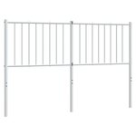 vidaXL Tête de lit métal blanc 135 cm