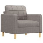 vidaXL Ensemble de canapés 3 Pièces avec coussins taupe tissu