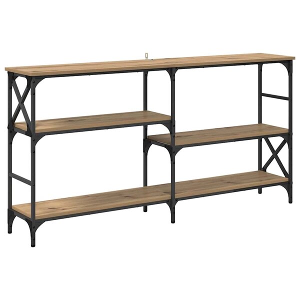vidaXL Table console avec étagère Chêne artisanal 150 x 29 x 76 5 cm