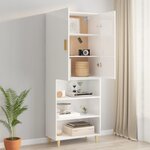 vidaXL Armoire murale suspendue Blanc brillant 69 5x34x90 cm