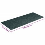 vidaXL Tapis d'escalier autocollants 15 pièces 60 x 25 cm Vert Rectangulaire