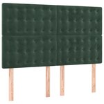 vidaXL Sommier à lattes de lit et matelas Vert foncé 140x200cm Velours
