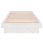vidaXL Cadre de lit sans matelas blanc bois massif