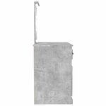 vidaXL Coiffeuse avec LED gris béton 90x50x132 5 cm bois d'ingénierie