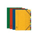 Trieur dos extensible 12 comp 4 coul ass EXACOMPTA