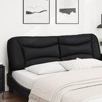 vidaXL Coussin de tête de lit Hvar noir 183 cm similicuir