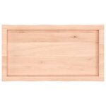 vidaXL Dessus de table bois massif non traité bordure assortie