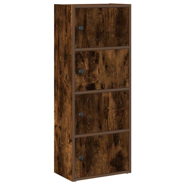 vidaXL Bibliothèque chêne fumé 40x24x102 cm bois d'ingénierie