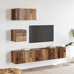 vidaXL Ensemble meuble TV 3 Pièces Bois Ancien Bois d'ingénierie