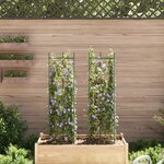 vidaXL Cage à tomates 2 Pièces 116 cm acier et PP