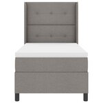 vidaXL Lit à ressorts avec matelas Taupe 200 x 80 cm tissu