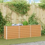 vidaXL Jardinière surélevée Marron Clair 240 x 40 x 77 cm