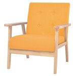 vidaXL Ensemble de canapés 3 Pièces Tissu Jaune