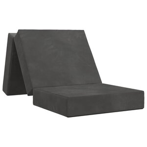 vidaXL Canapé-lit pliable 90 x 67 x 45 cm Gris foncé