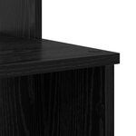 vidaXL Bureau avec rangement Chêne noir 120 5x44x88 5 cm Bois d'ingénierie