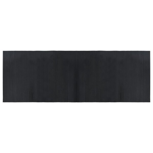 vidaXL Tapis rectangulaire noir 70x200 cm bambou