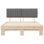 vidaXL Cadre de lit avec tête de lit rembourrée Gris clair