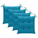 vidaXL Chaises pliables d'extérieur lot de 4 et coussins Bois d'acacia