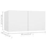 vidaXL Ensemble de meubles TV 4 Pièces Blanc Bois d'ingénierie