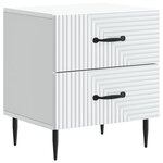 vidaXL Cabinet de chevet 2 pièces Blanc 43 x 34 5 x 47 5 cm