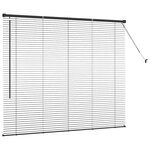 vidaXL Store de Fenêtre avec des rideaux Autre Noir 80 x 130 cm Aluminium