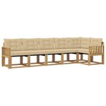 vidaXL Ensemble de canapés d'extérieur 6 Pièces Blanc et Beige