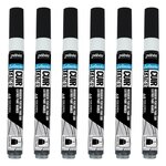 Marqueur Acrylique Setacolor Spécial Cuir Mat Satiné Extra Fine Noir Extrême x 6 PÉBÉO