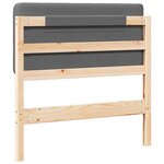 vidaXL Tête de lit capitonnée Marron et gris clair 100 cm Pin massif