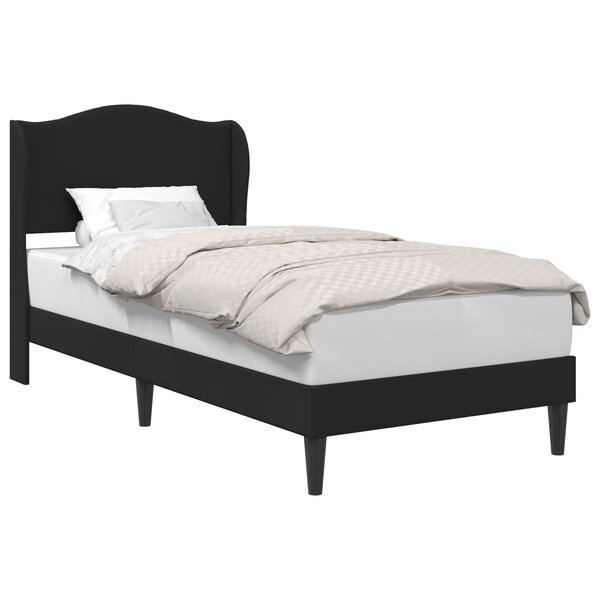 vidaXL Cadre de lit avec tête de lit Noir 90 x 190 cm Simili cuir