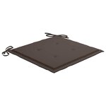vidaXL Chaises de jardin avec coussins lot de 2 Teck solide et acier