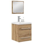 vidaXL Ensemble de mobilier de salle de bain 2 Pièces Chêne artisanal