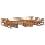 vidaXL Ensemble de canapés d'extérieur 10 pc Naturel