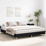 vidaXL Cadre de lit Chêne noir 203 x 163 x 25 cm Bois d'ingénierie