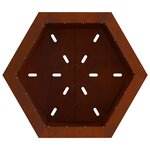 vidaXL Foyer sans fumée Marron 48 x 48 x 51 cm Acier patiné