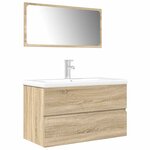 vidaXL Ensemble de meubles de salle de bain 3 Pièces chêne sonoma