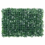  vidaXL Clôture à feuilles d'arbustes artificiels 24 Pièces Vert 40x60 cm