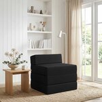 vidaXL Canapé-lit pliable Noir 200 x 70 x 15 cm Tissu