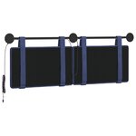 vidaXL Tête de lit suspendue Avec lumière LED Bleu police Velours