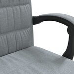 vidaXL Fauteuil inclinable de bureau Gris clair Tissu