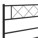 vidaXL Cadre de lit métal avec tête de lit/pied de lit noir 193x203 cm