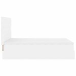 VidaXL Cadre de lit ottoman avec matelas blanc 140x190 cm similicuir