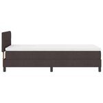vidaXL Lit à ressorts avec matelas Marron foncé 90 x 200 cm tissu
