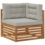 vidaXL Ensemble de canapés d'extérieur 5 pc Gris Naturel et Clair