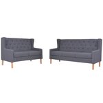 Ensemble de canapés 2 Pièces tissu gris