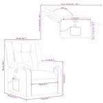 vidaXL Fauteuil de massage inclinable Vert foncé Tissu