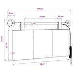 vidaXL Tête de lit suspendue Taupe Velours
