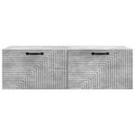 vidaXL Meuble TV mural Gris béton 98 x 41 x 30 cm Bois d'ingénierie